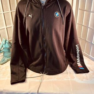 Puma BMW Calab Women's Black Motor Sports Jacket Size Large